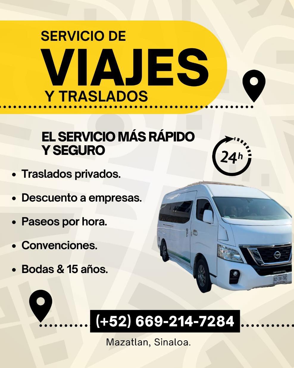 Servicio de viajes y traslados